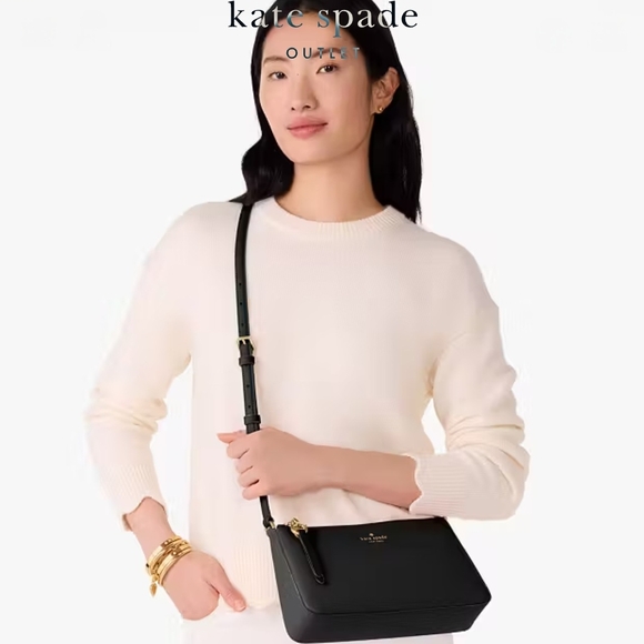 Kate Spade Black Crossbody Bag with Gold Accents - Picture 2 of 2